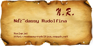 Nádassy Rudolfina névjegykártya